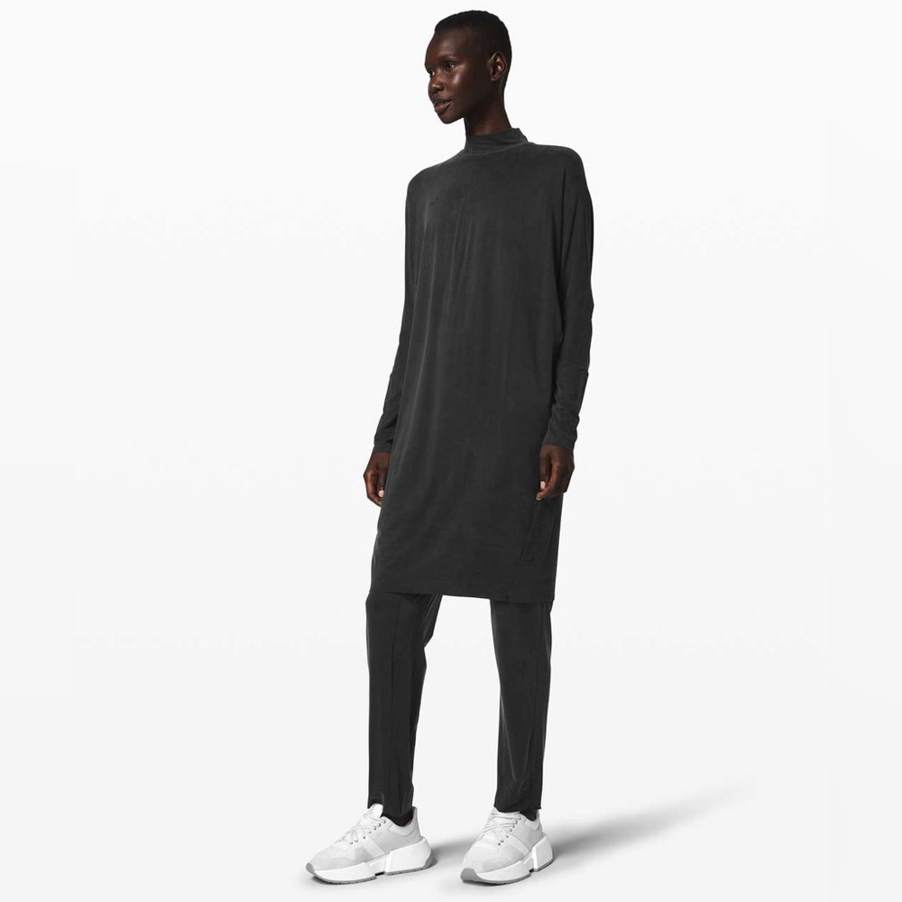 Lululemon Lab-Vindur Dress *FULL CUPRO DRESS• SUPER RARE•Black•NWOT NEW• Large - Picture 5 of 14